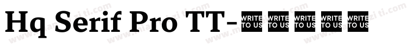 Hq Serif Pro TT字体转换